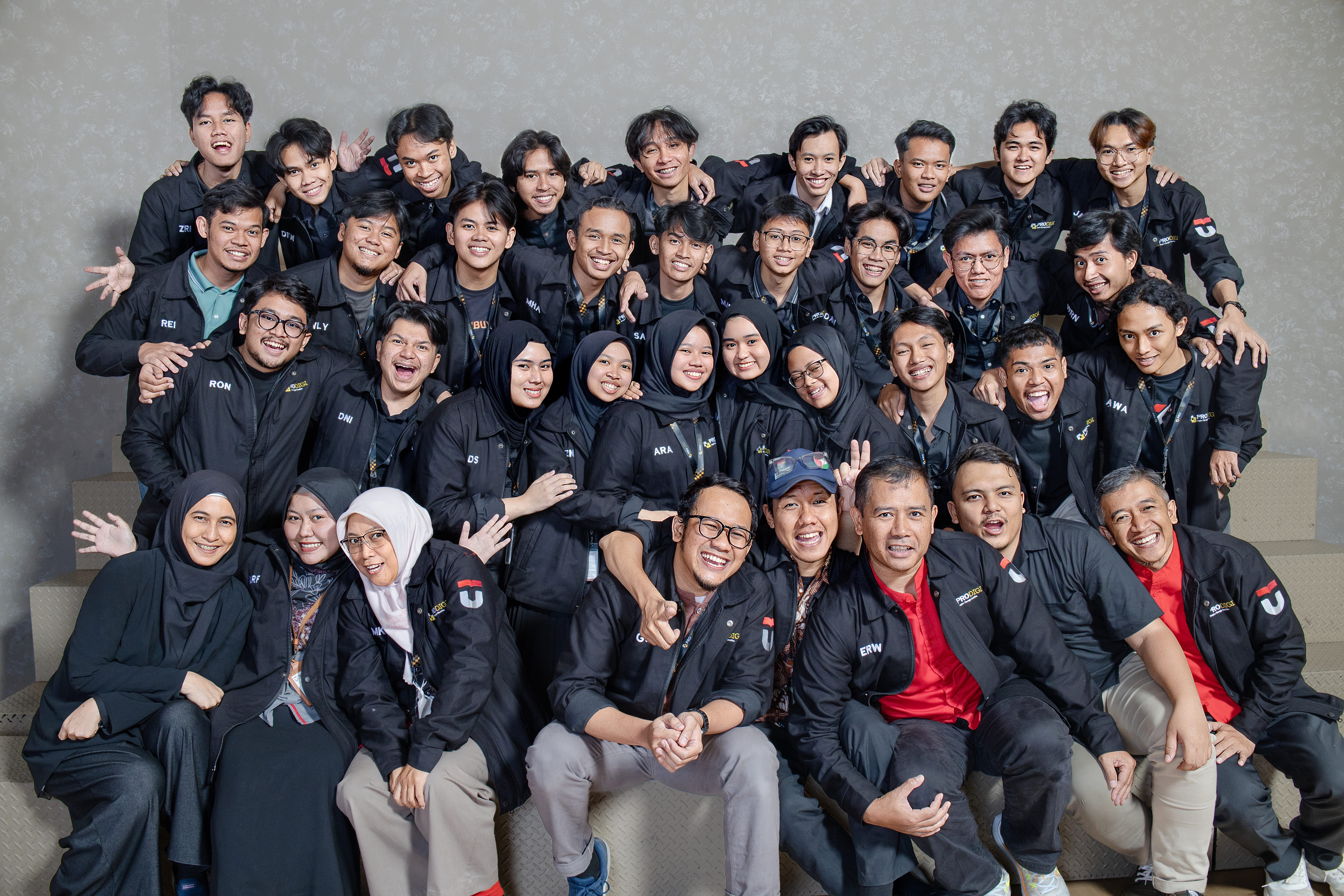 Team photo in a casual gathering